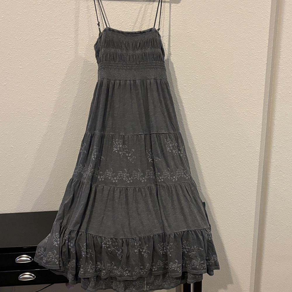 NWT Lucky Brand XL Elegant Gray Sleeveless Dress